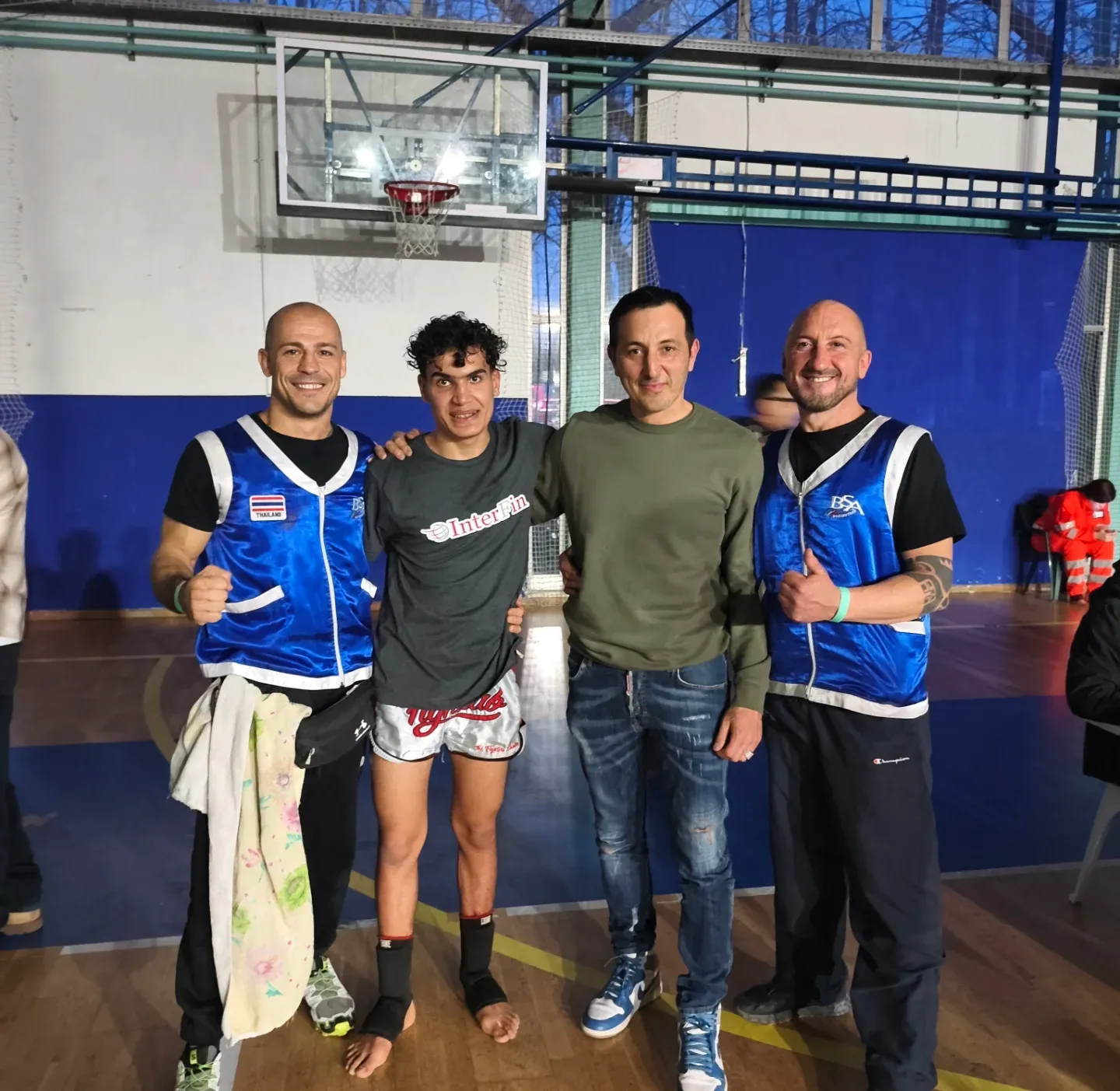 La squadra con i tecnici